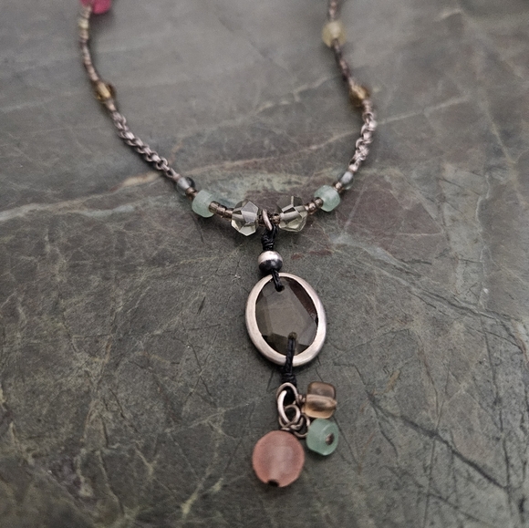 Silpada Jewelry - Silpada .925 Sterling Silver Chalcedony Aventurine Multicolor Beaded Necklace